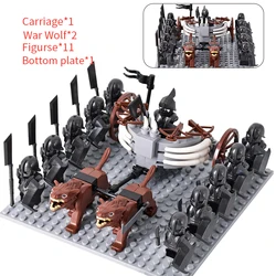 Elven and Orc Army Figures: Medieval Warrior Building Block Set (Lord fig 06)
