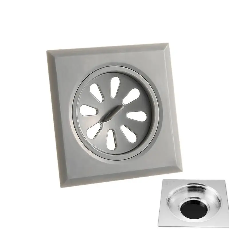 

Floor Drain Cover Basement Drain Strainer Shower Floor Removable Shower Drain 2pcs Multifunctional Easy Installation For Toilet