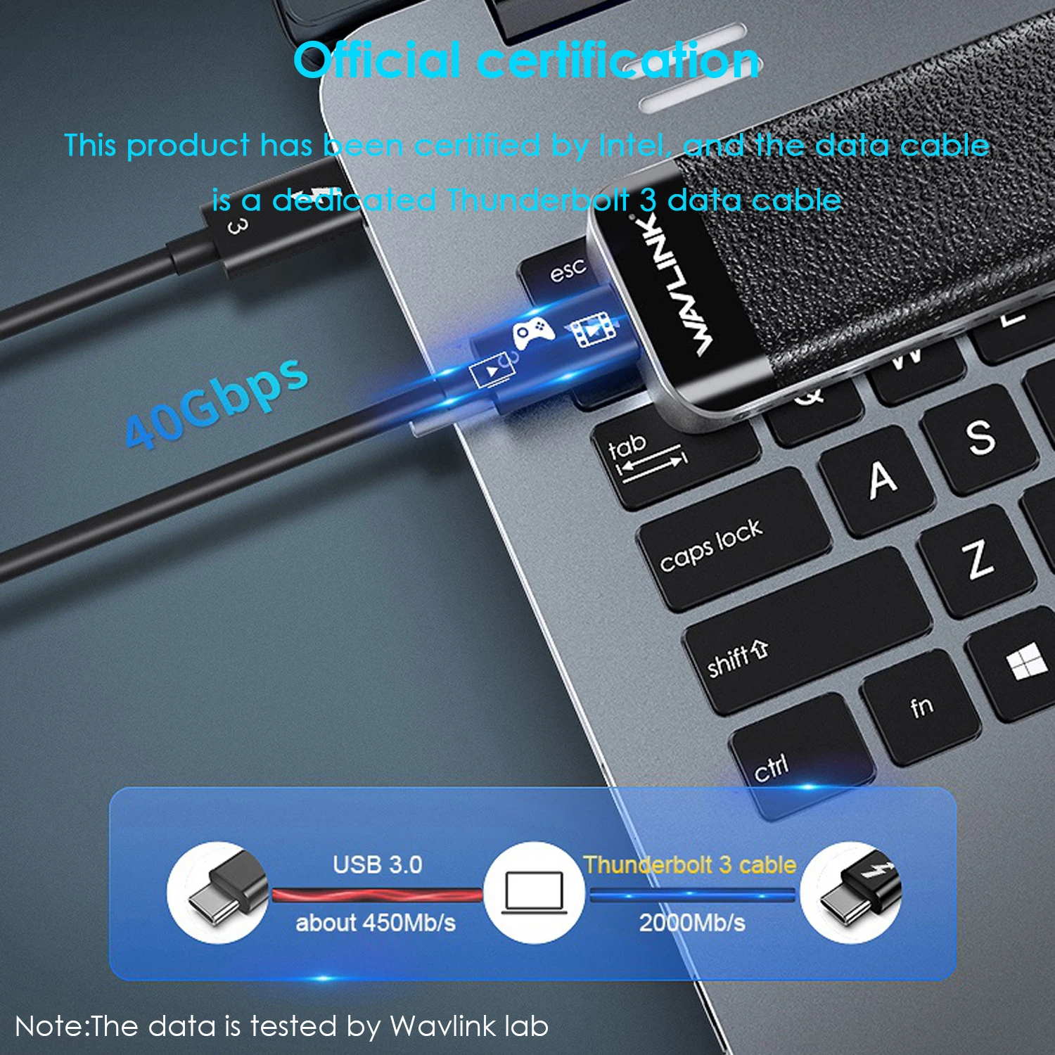[Intel Certified] Thunderbolt-3 Case USB C NVME SSD Case Type-C M.2 SSD Enclosure M-Key NVMe Box Connector B For Windows Mac OS