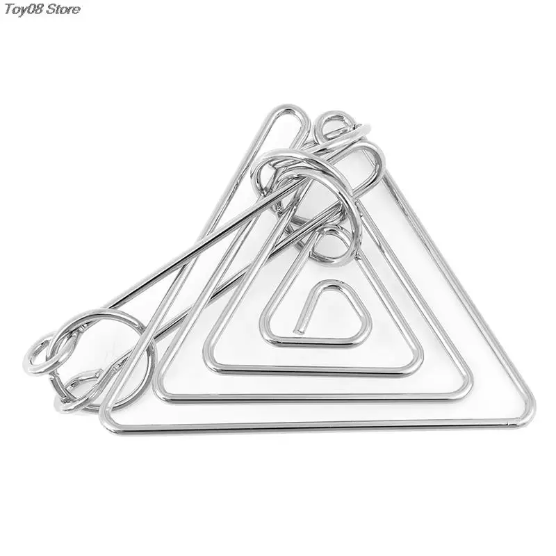 

Challenging Metal Triangular Ring Puzzle Brain Teaser Game for Adults Kids