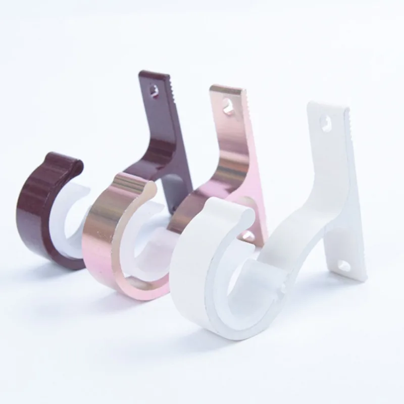 Description Picture 2 of itemCurtain Rods Bracket Hanger Hook Rod Support Clamp Crossbar Fixing Clip Wall Hooks Organizer Rails Rack Home Storage