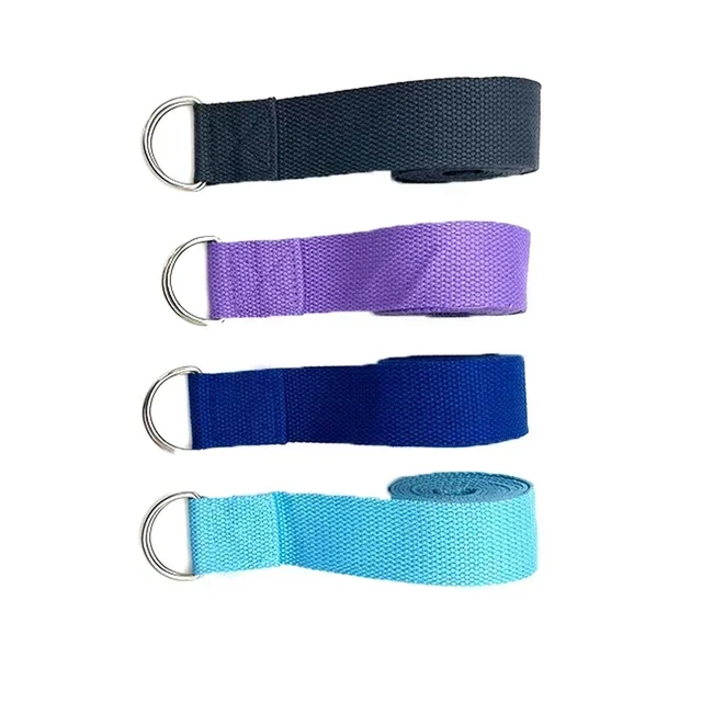183x3.8cm Yoga Strap Cotton Exercise Yoga Belt Adjustable Woven Stretch D-Ring Buckle Fitness Stretching Bands Pilates Rope 3