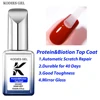 KODIES GEL Glossy Gel Top Coat No Wipe Protein Biotin Base Gel Nail Polish Semi Permanent UV/LED Soak Off Manicure Gel Varnish 1