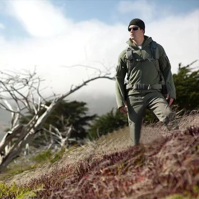 الرجال الشتاء الخريف القطبية الصوف الوقوف طوق التك...