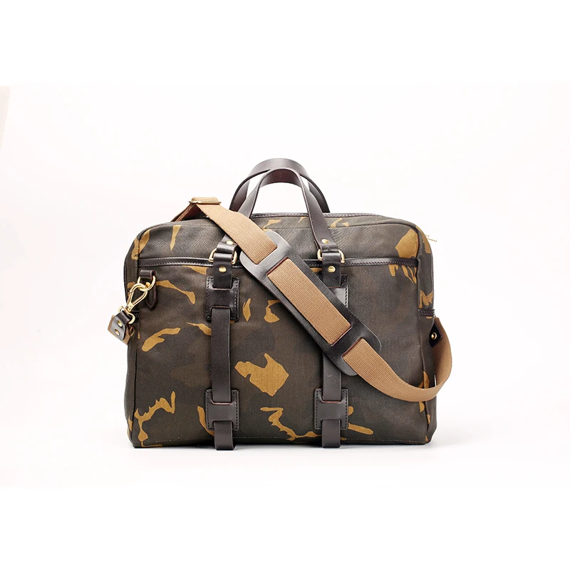 

Tailor Brando Anti Spill Oil Wax Canvas Bag Camouflage Size 40*30*10cm Men's Shoulder Briefcase Slant Computer Bag Briefcase