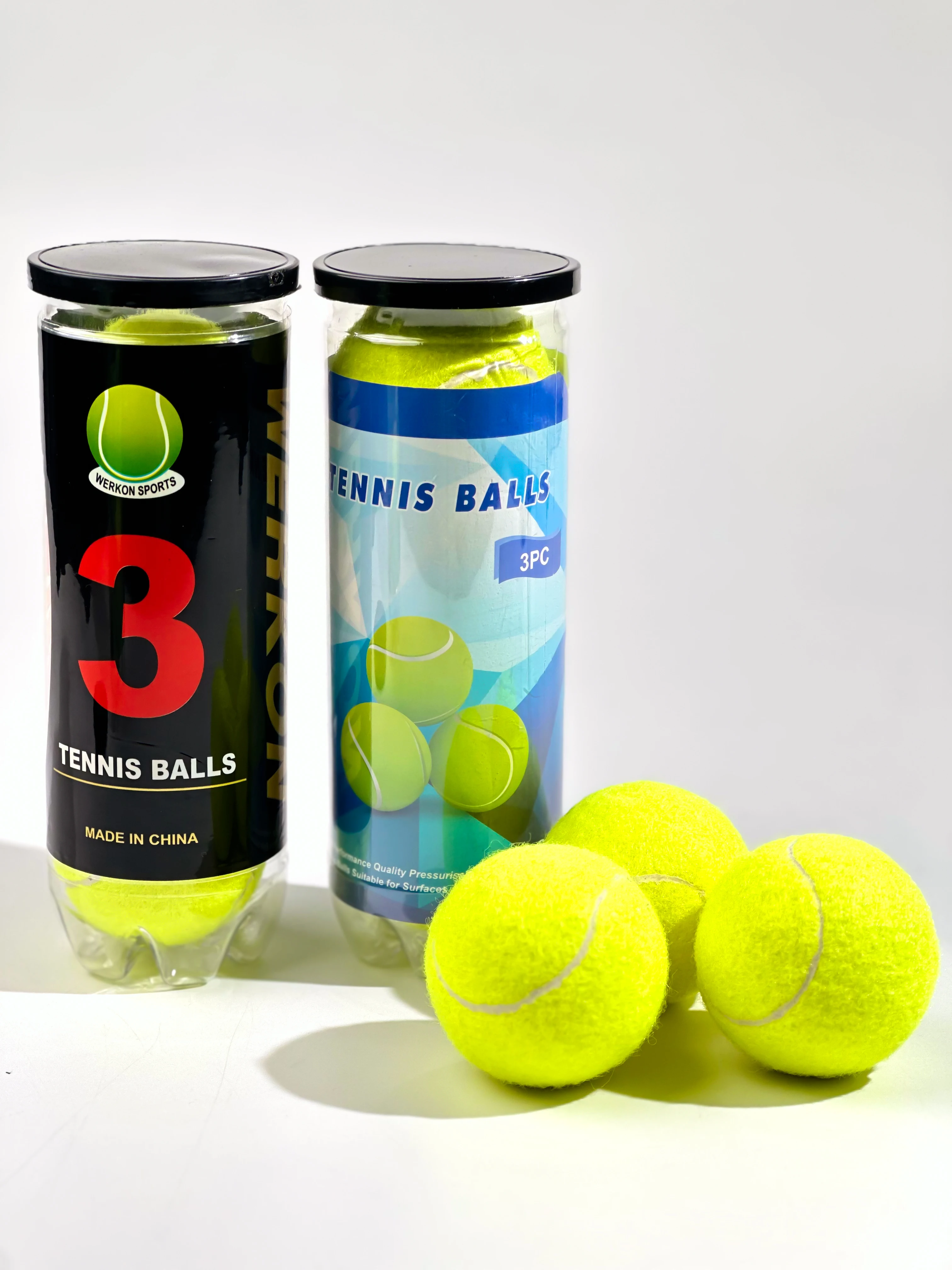 929-Shaped Barreled Tennis Three-Ball Wear-Resistant and Durable Portable Can with Wear-Resistant Tube