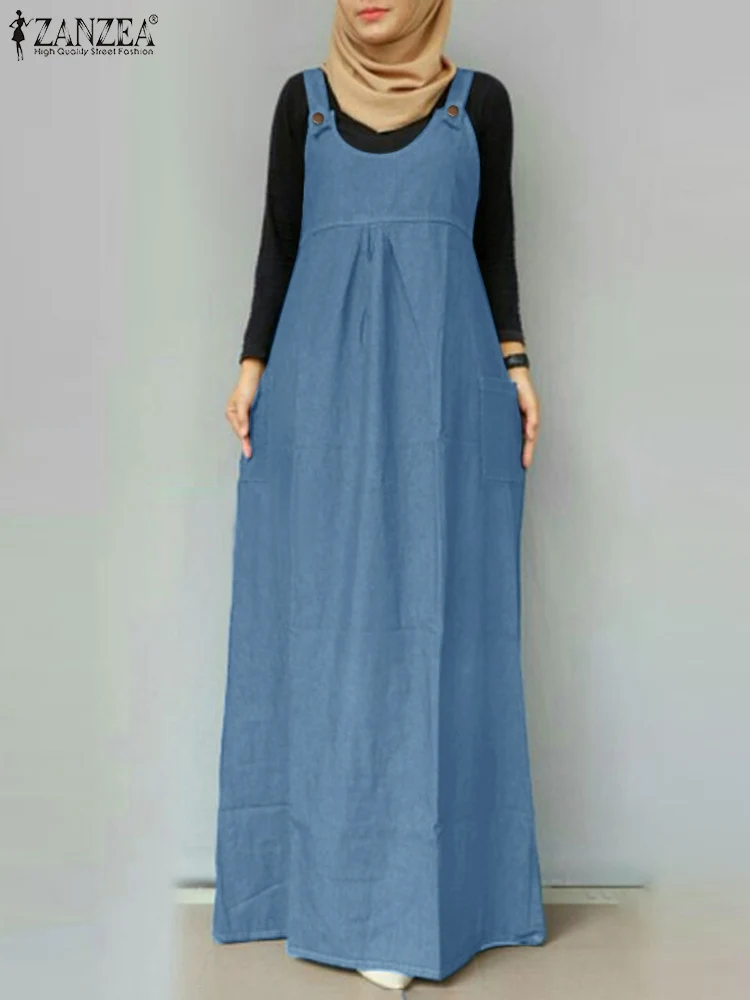 white christmas dresses Nabia Front Open Denim Abaya With Black Georgette Hijab