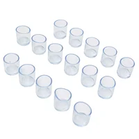 16Pcs 16/19/25/30mm Chair Leg Cap Rubber Feet-Protector Pads Non-slip Transparent Table Covers Furniture Leveling Feet Decor 6