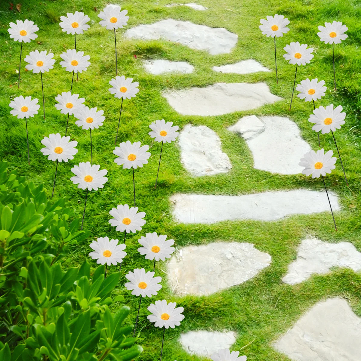 

10pcs outdoor garden card insertion garden decoration landscape courtyard villa simulation sunflower lawn pile plug-in