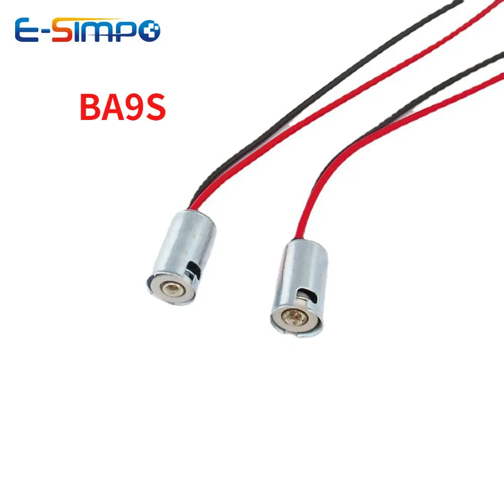 6pcs 1157 BA15D BAY15D 1156 BA15S BA9S 자동 자동차 회전 신호 LED 전구 와이어 어댑터 램프 소켓 홀더