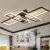 Modern LED Chandeliers Lighting Fixtures With Remote Control Black Lustre Ceiling Lamp for Living Room Bedroom Kitchen Home