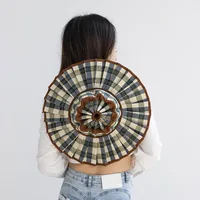 USPOP Fashionable foldable pleated straw hat with large brim waterproof Straw sun hat 2 size available - Image 3