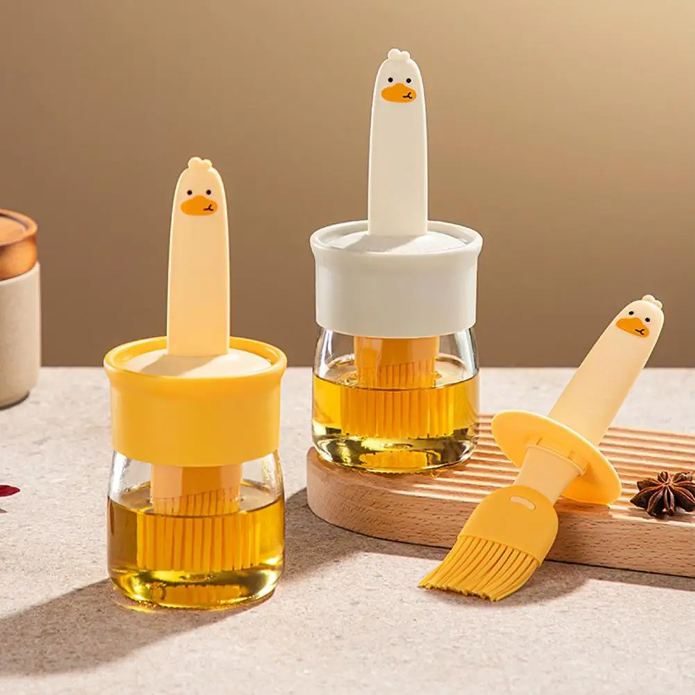 

Kitchen Oil Brush Useful High Temperature Resistant Non-shedding Integrated Design Grill Brush Kitchen Supplies