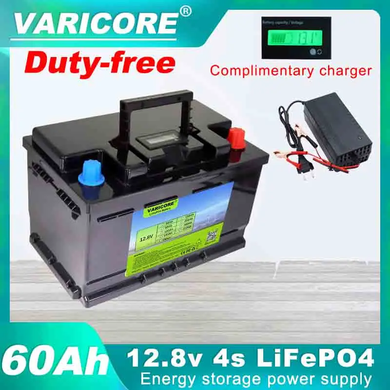 Batteria Litio-Ferro-Fosfato (LiFePO4) 12V/24Wh. Polo negativo a sinistra