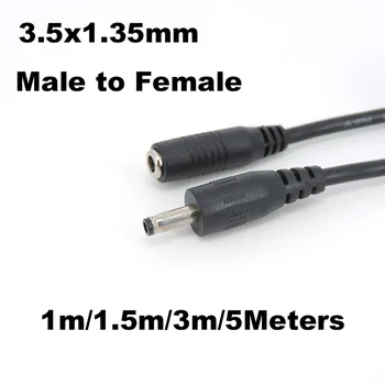 1/3/5/미터 DC 3.5mm x 1.35mm 암수형 전원 충전 케이블 연장 2A 코드 어댑터 커넥터, CCTV 카메라용