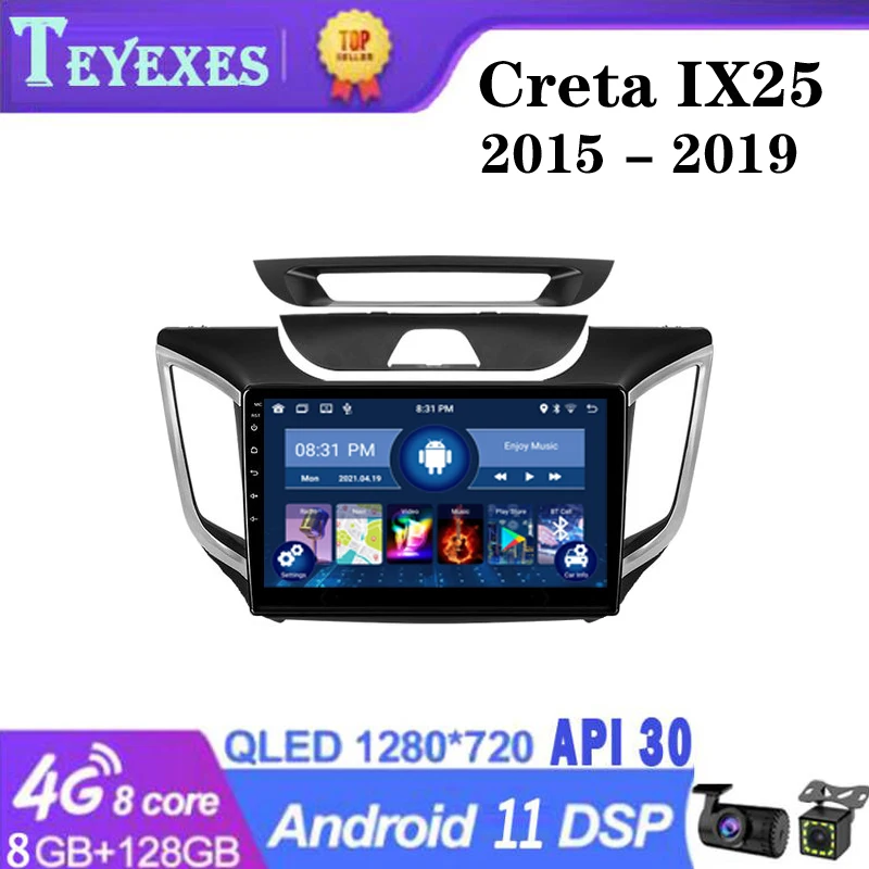 

TEYEXES Carradio For Hyundai Creta IX25 2015 - 2019 Car Radio Stereo Multimedia Video Player Navigation GPS Android 2 Din 2din