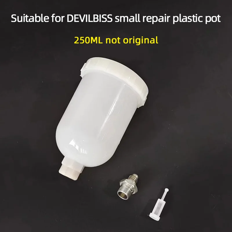 Adatto Per Devilbiss Piccola Riparazione Pistola A Spruzzo Pentola 250Ml Pistola Di Plastica Tazza Pistola Può Accessori Per Utensili Pneumatici
