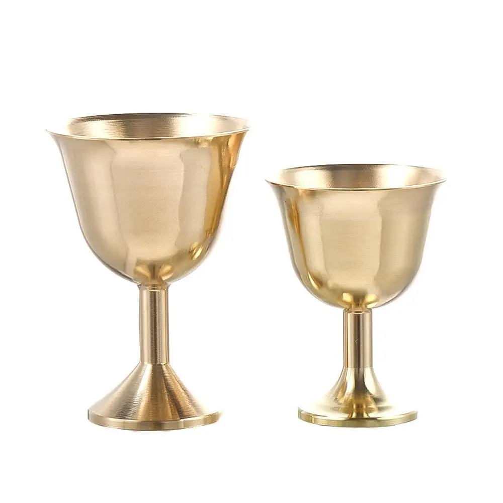 Party Supplies Brass Champagne Bar Tools Whiskey Chalice Drinkware Liquor Cups Wine Cups Stemware Goblet - 3