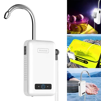 Fish Bucket Water Pump with LED Light Portable Fishing Oxygenator Smart Induction Fish Tank Aerator Fishing Accessories 1