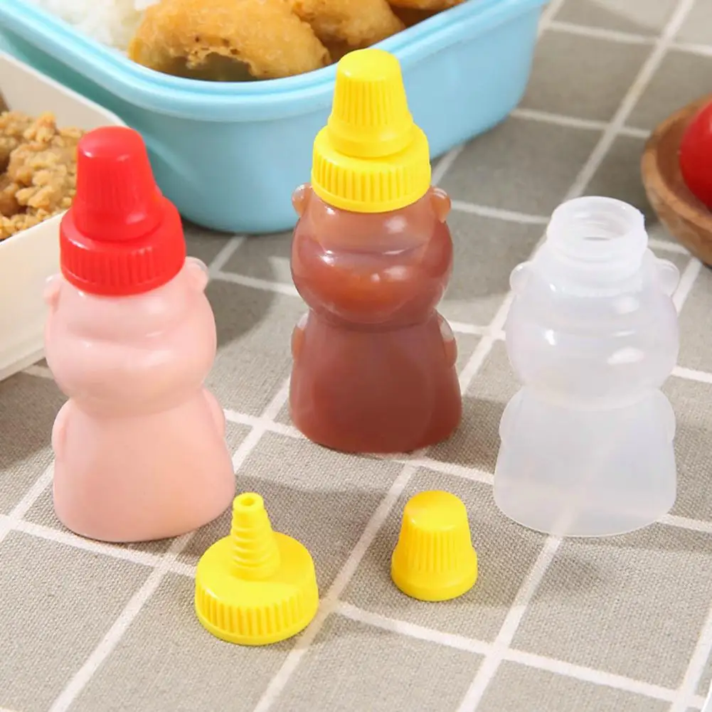 Fresh-keeping Heat-Resistant Carrot Style Mini Salad Dressing Ketchup Bottles Kitchen Accessories
