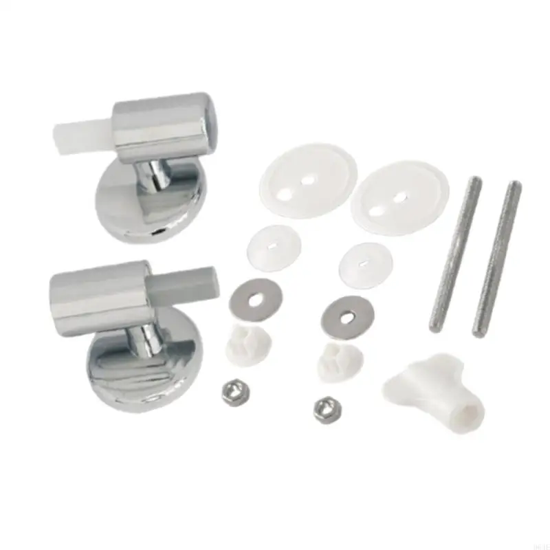 964E Slow Close Toilet Seats Hinges Replacement Set Soft Landing Toilet Component Seats Hinges for Home or Commercial Use