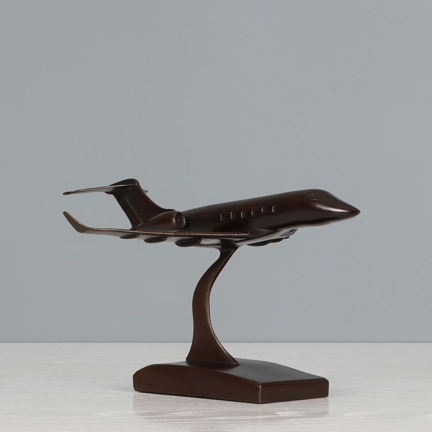 Bronze Challenger 350 Aircraft Plane Statue Figurine Airplane Sculpture for Home Decoration Collection 3