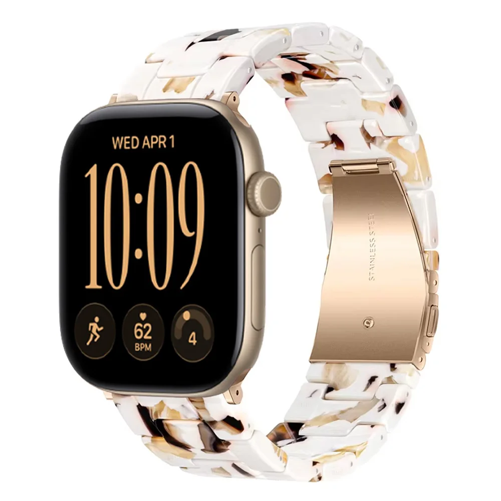 Elegant Resin & Metal Link Wristband