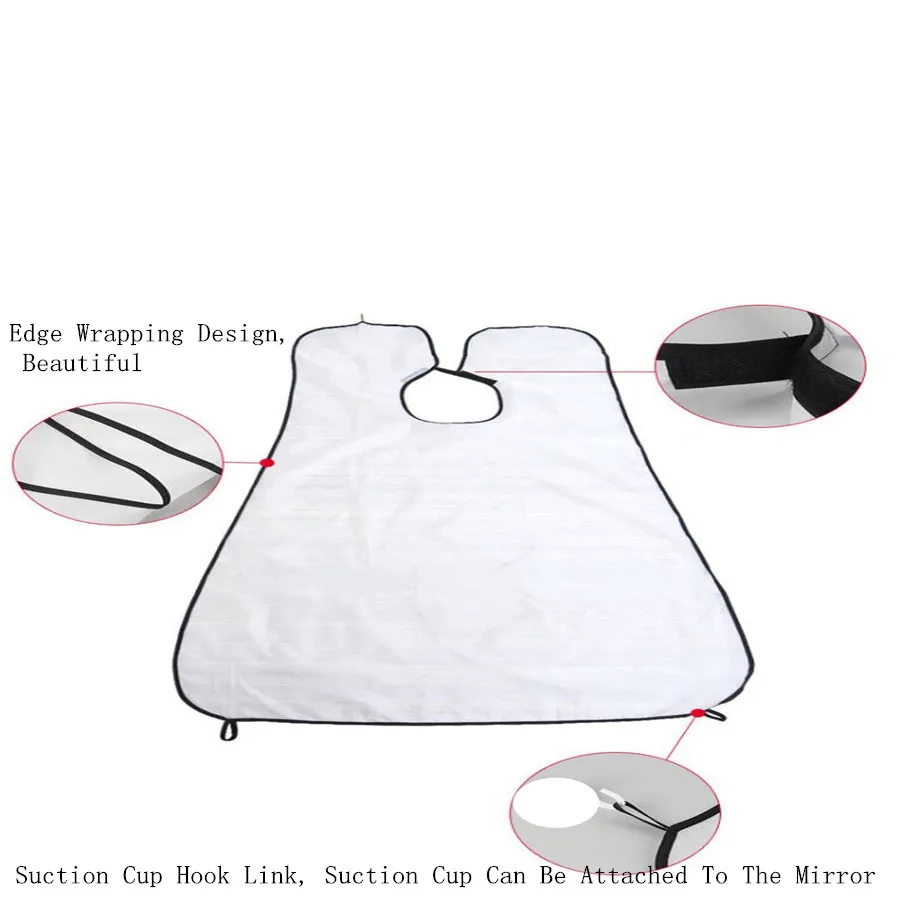 Beard bib anti drip shaving anti stick shawl trimming with strong suction cup
