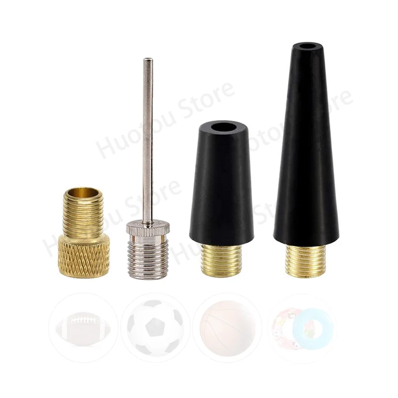 1Set Tire Valve Adapter Ball Pump Needle Balloon Nozzle Inflation Kit for Xiaomi Air Pump and Other Compatible Electric Inflator