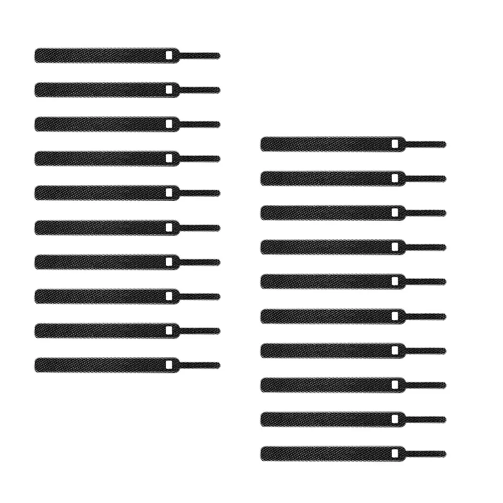 20Pcs 조정 가능한 후크 및 루프 케이블 타이 데스크탑 와이어 정리용 나일론 코드 스트랩 케이블 관리 타이 코드 관리