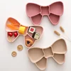 Baby Silicone Dining Plate Bowknot BPA Free Silicone Feeding Training Plate Bowl Kids Cartoon Little Bear Children Tableware 1