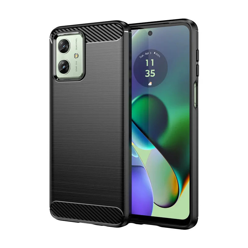 Carbon Fiber Shockproof Silicone Bumper Case - 6.5 inch Protection Cover