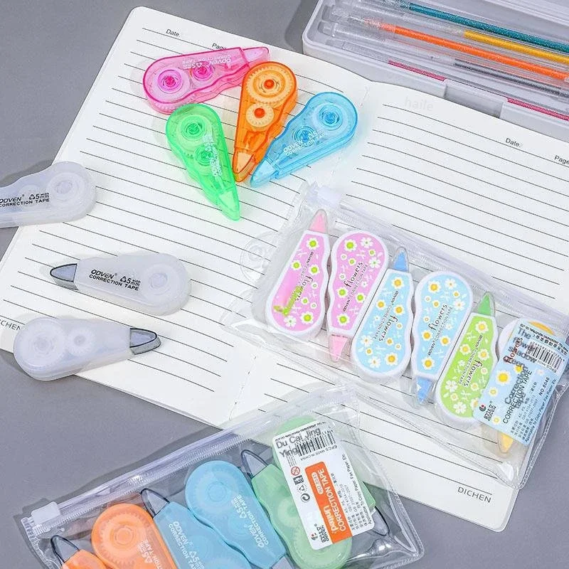 Correction Tape 6Pcs/pack Promotional Gift South Korea Stationery Cute Girl Portable Mini Tape Set