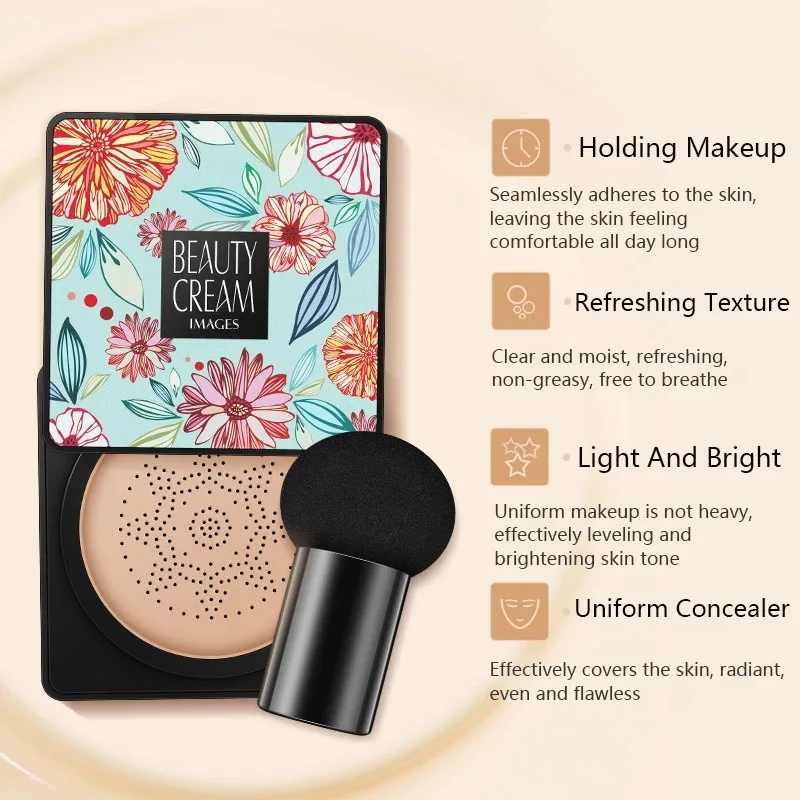 Air Cushion Foundation BB CC Cream Concealer Whitening Brighten Face Base Tone Corrector Korean Makeup