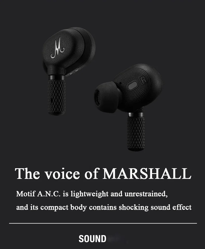 Marshall Motif ANC original True Wireless Noise Canceling Headphones Active  Waterproof Sports Gaming Video Bluetooth HeadsetMars