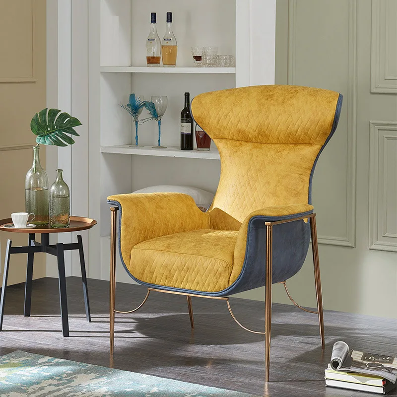 

Designer Single Sofa Chair Balcony Lazy Italian Light Luxury Post-Modern Nordic Leisure Chair