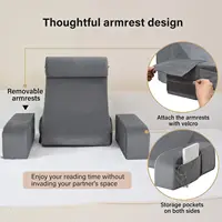 Oreiller de dossier de repose-lit amélioré pour lit, coussin de dossier pour inclinable/jeu/restauration/montant la télévision, oreiller de lecture de canapé ou au sol 1