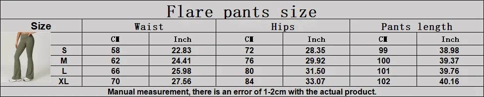flare legging size