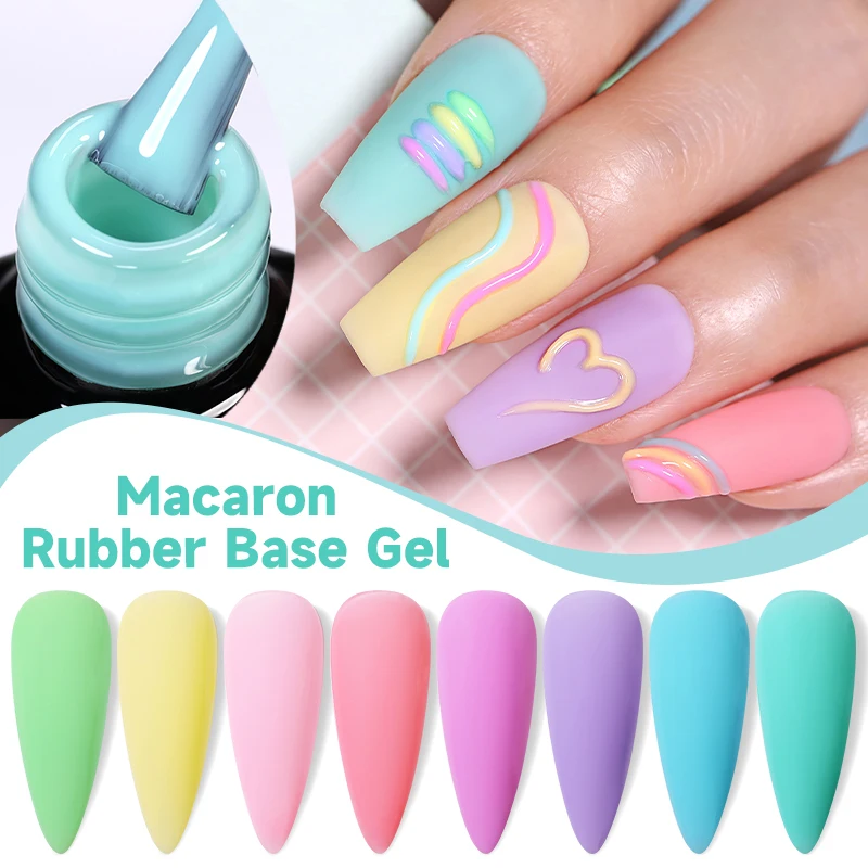 

UR SUGAR 7ml Macaron Rubber Base Gel Semi-Permanent Glitter Soak Off Base Top Coat UV LED Nail Gel Varnish Nail Art Manicure