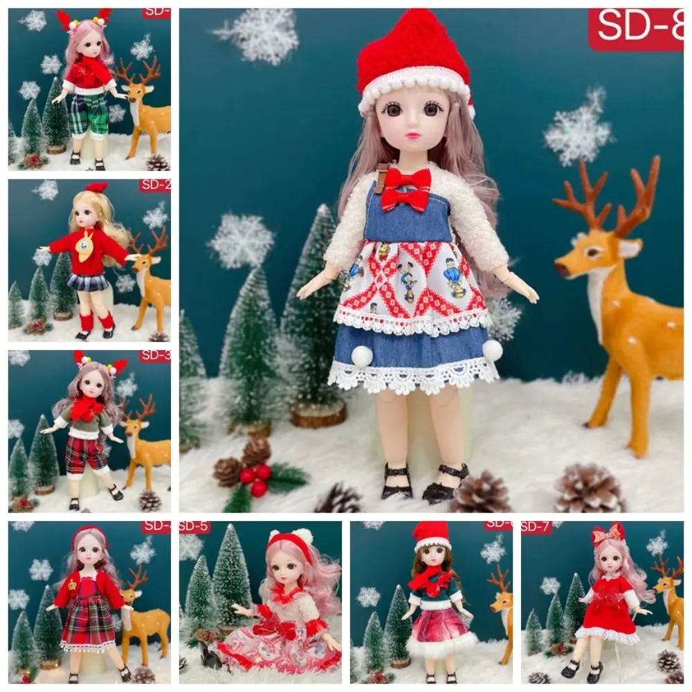 

Spherical Joint 30cm Bjd Dolls Christmas Dress Up Toy 1/6 Bjd Dolls with Clothes 30cm 1/6 Anime Bjd Doll Christmas Gifts