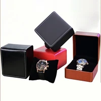 Coffret cadeau de montre unique avec oreiller, présentoir de montre-bracelet en cuir PU, organisateur pour hommes 5
