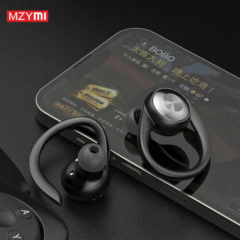 MZYMI Bluetooth5.3 Headphones Noname Wireless Earbuds Earhook Over-Ear Earphones Waterproof Sports Headest LED Display For TV