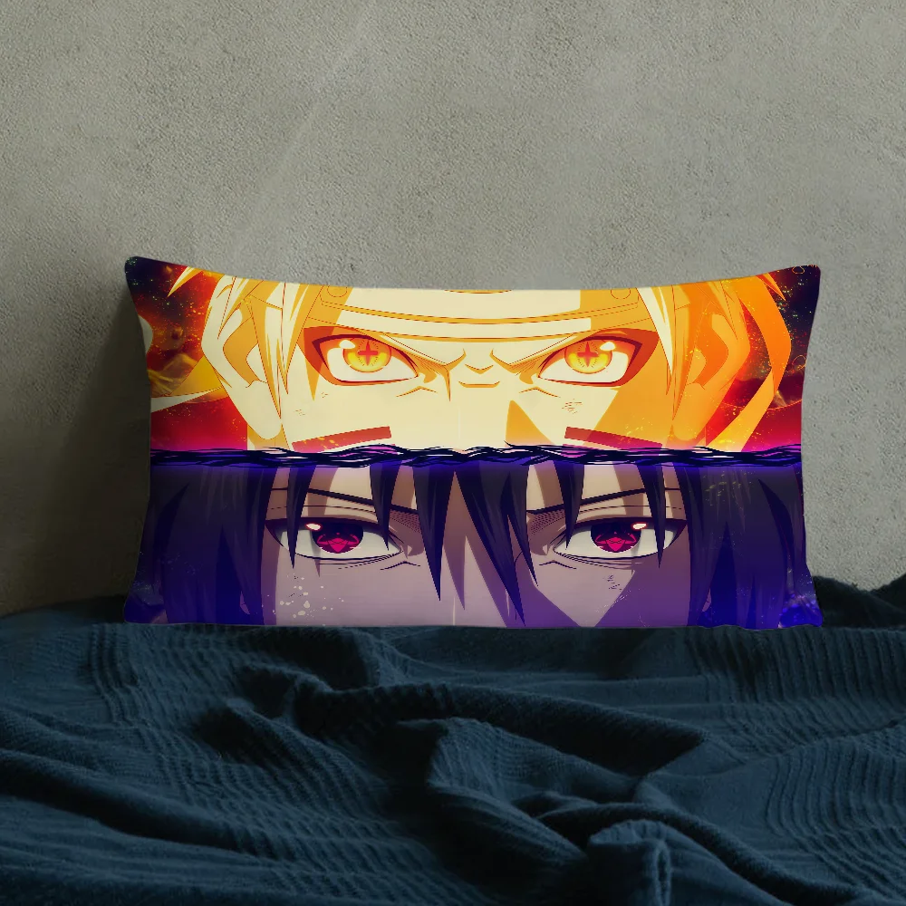 Anime Naruto Decorative Pillowcase - Rectangle Cushion Cover for Sofa, Bedside, or Home Decor