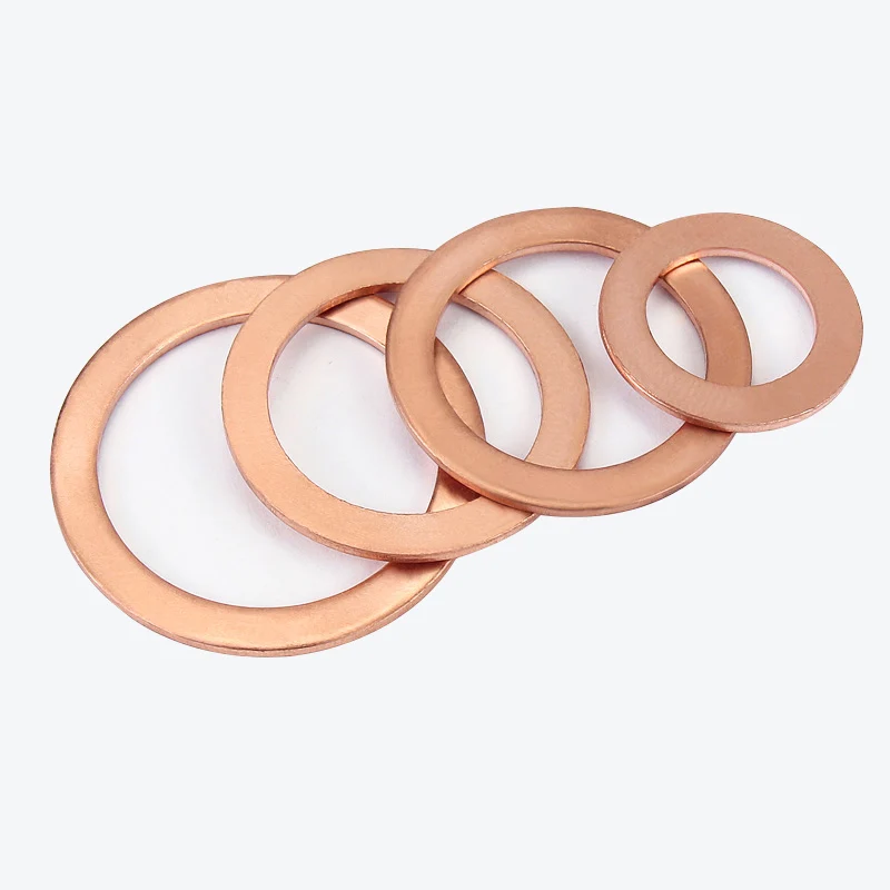 Red copper flat washer ring M5 M6 M8 M10-M48 outer diameter 9mm-58mm thickness 1mm-2mm