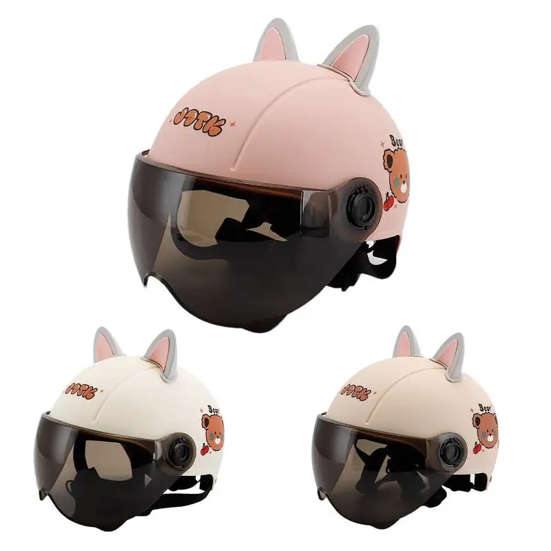 

650g Car Scooter Bike Open Face Half Helmet Bicycle ABS Anti-UV Safety Hat Anti-collision Motorcycle Battery Safety Helmets