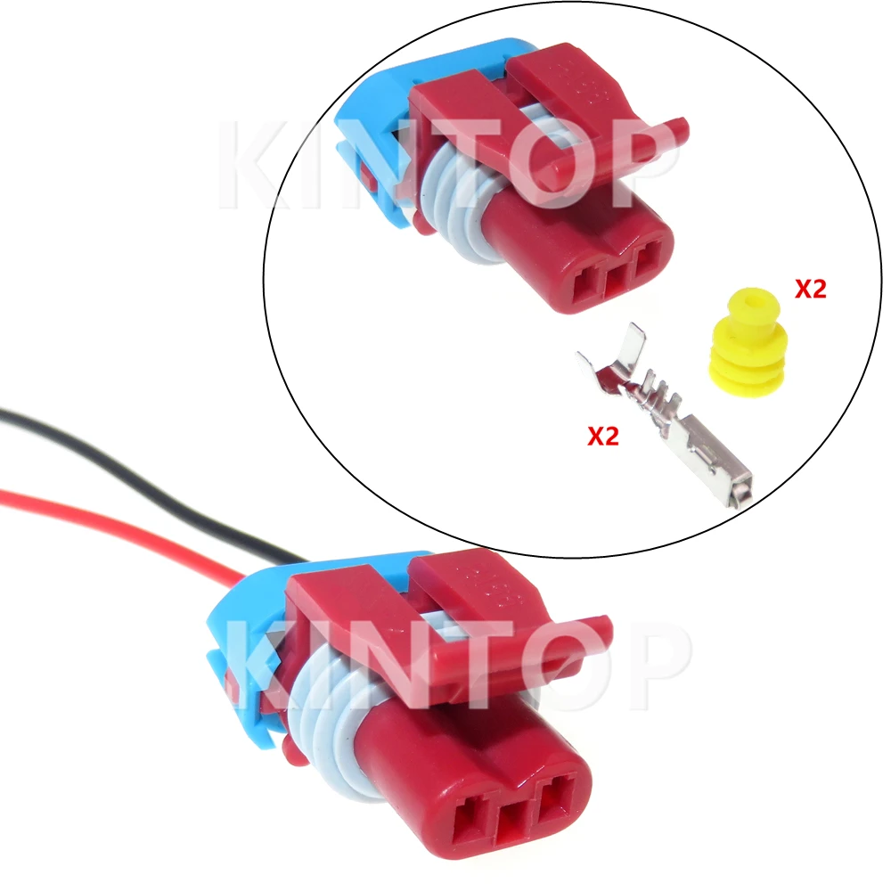 

1 Set 2 Pins Automotive Waterproof Connector With Wires Car Valve EGR Socket 12052643 For Nissan Paladin ZXAUTO