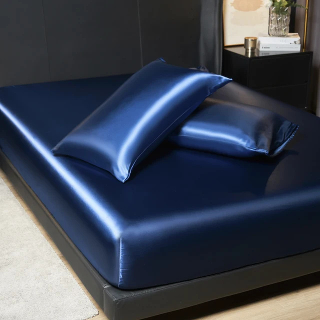 Ensemble de draps de luxe en satin – hauteur 35 cm, taille King/Queen, comprend 2 taies d'oreiller, élégance intemporelle pour un sommeil dispertuer 3