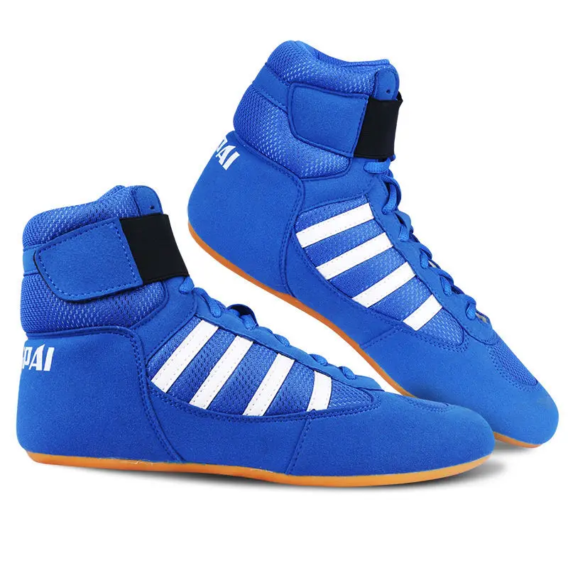 Big Size 35-46 Wrestling Shoes Breathable Boxing Sneakers Non Slip Flat Wrestling Footwears Wear-Resisting Weight Lifting Shoes