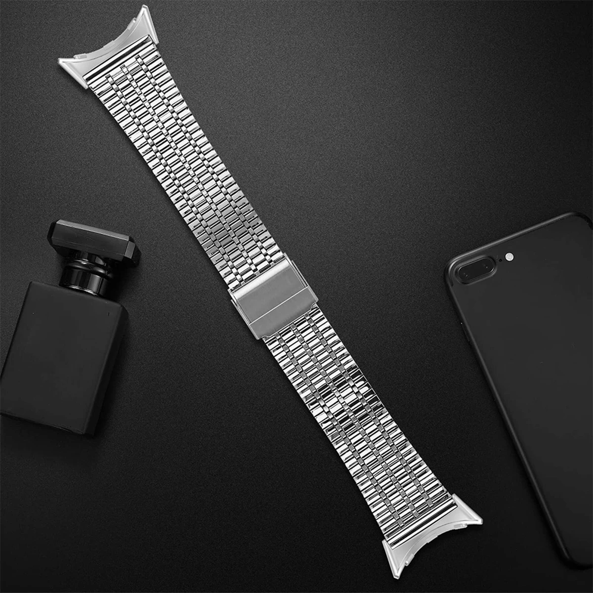 Enhanced Stainless Steel Metal Strap - Elegant Bracelet Loop Band
