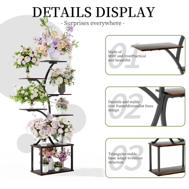 Tree-Shaped Industrial Plant Stand Display